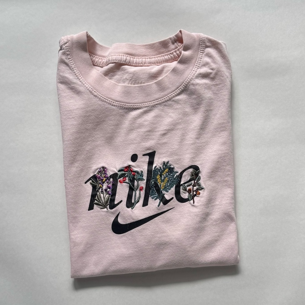 Nike Women’s Pink Embroidered T-Shirt